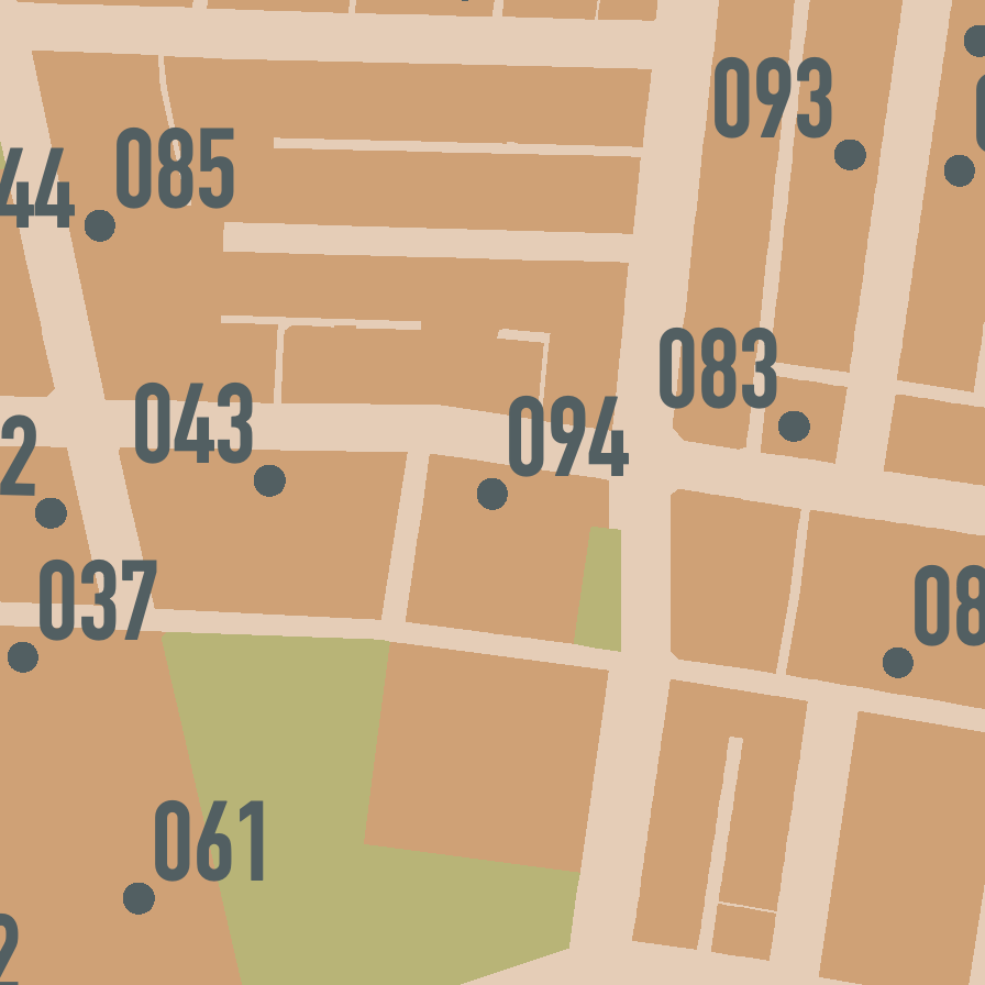 #94 of 105 Hungry Hill. Designed by the Urban Renewal Group for the NSW Department of Housing, 1990. Wellington Street, Waterloo.