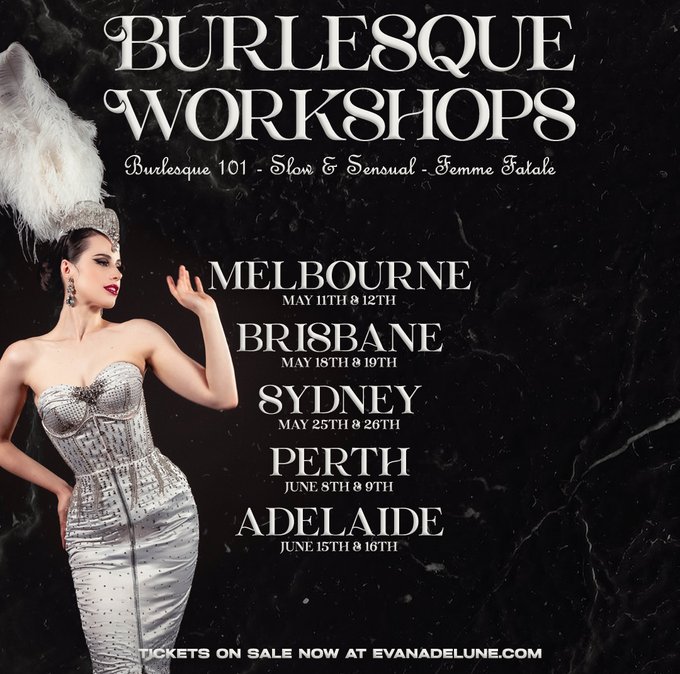 In Brisbane this weekend with my Burlesque Workshops!  I've also just added more dates added for the<a href="/tag/australia"class="tags"><span>#australia</span></a>