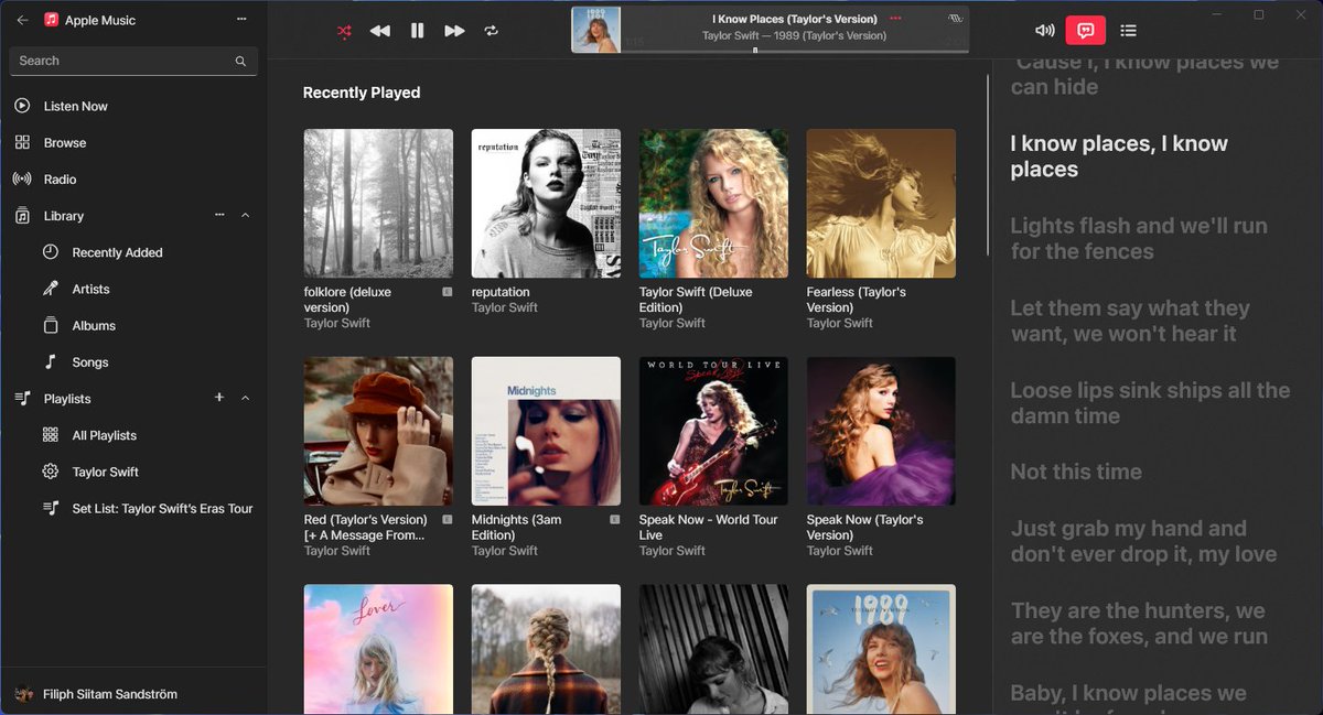 filiphsandstrom's tweet photo. It's hilarious to me how a Microsoft partner like Spotify "just" uses a web wrapper (bit more complex than that but still) for their desktop app while Apple crafts a beautiful native app that follows the Windows 11 design guidelines.

Same with Arc being more native than Edge. https://t.co/1wLFCPiINc