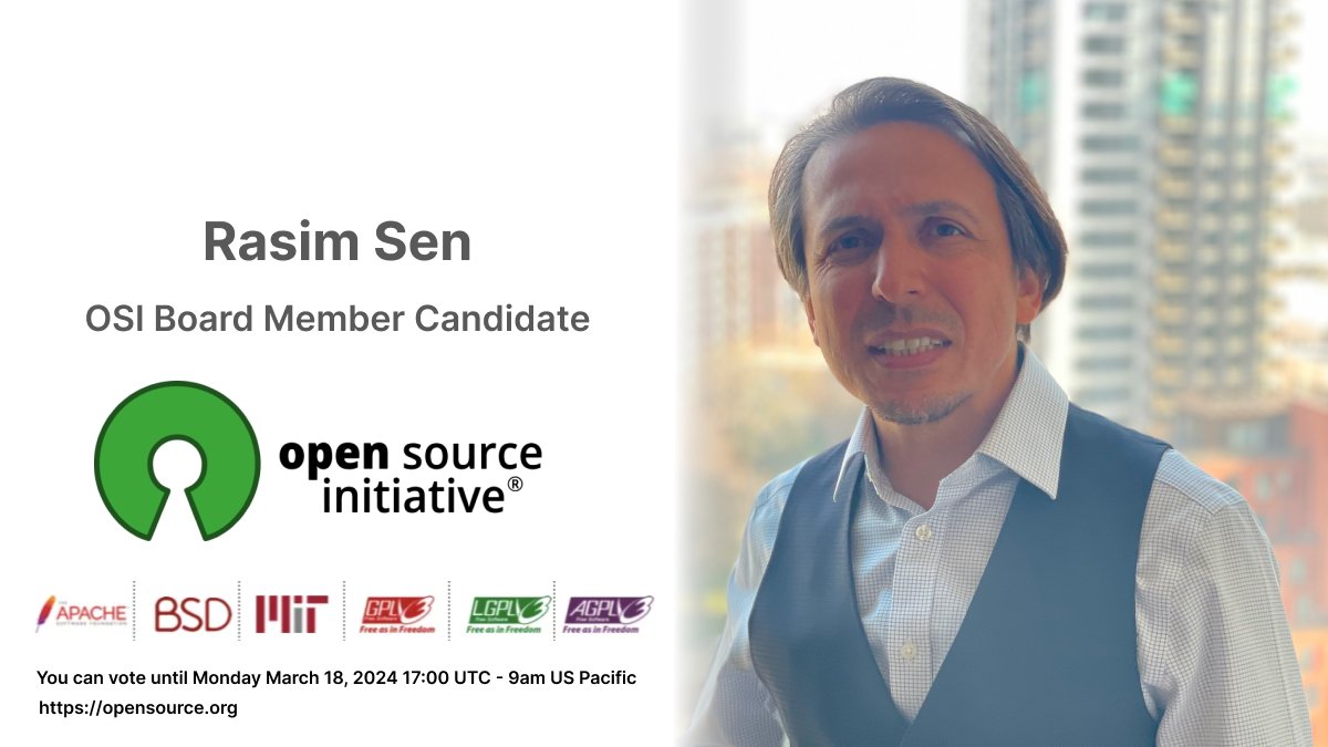 rasimsen's tweet photo. Vote for a stronger Open Source Community this election! Let's aim for more privacy, transparency, and a human-centered future.🚀

👤 My candidacy: https://t.co/xsLDXj2lar
👀 All candidates: https://t.co/ZRUDApIJ7M

#OpenSource #coder #developer #technology #Software #internet https://t.co/cbo1JSwlJp