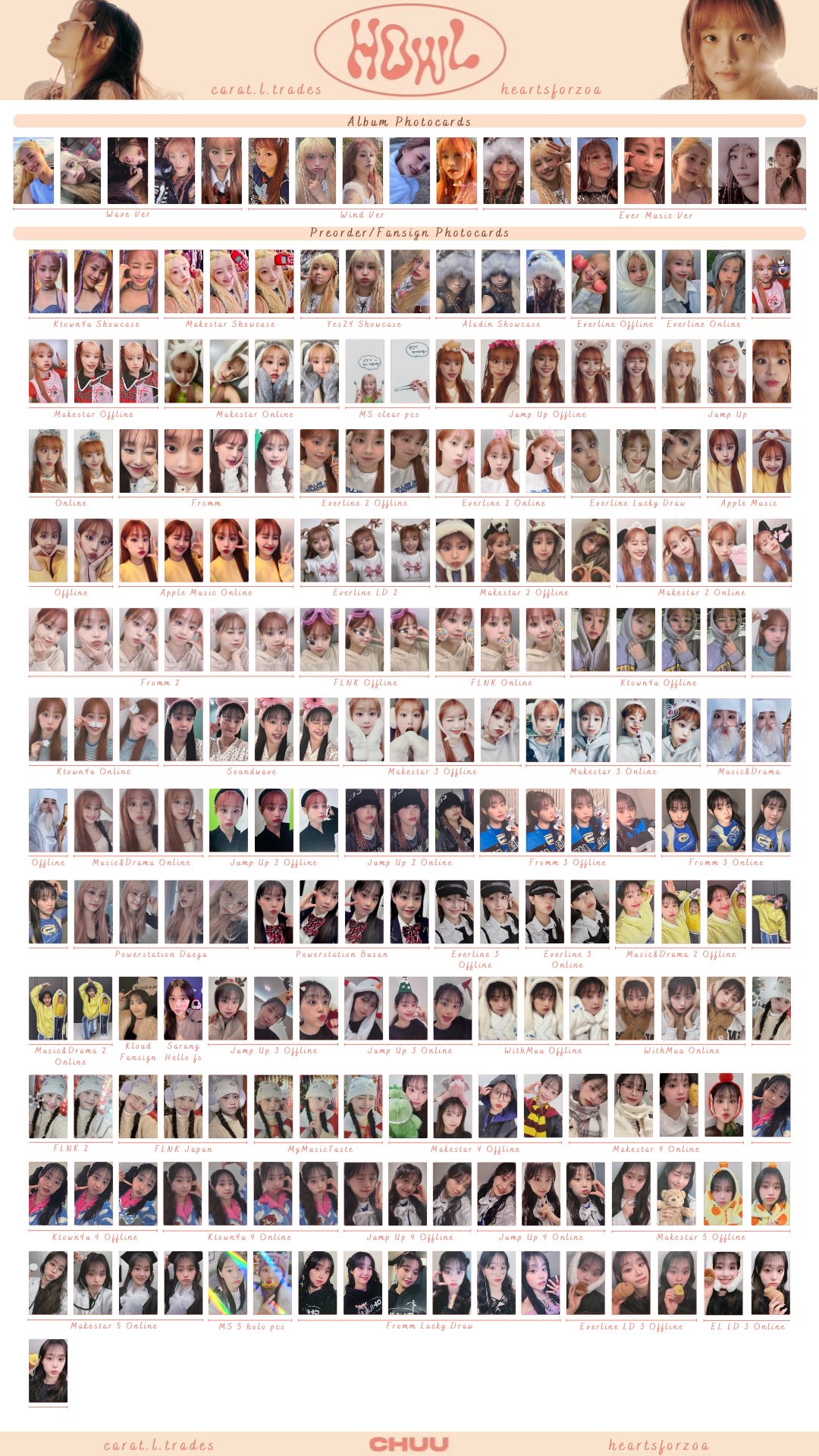 CHUU howl everline ③ トレカ loona 今月の少女 チュウ