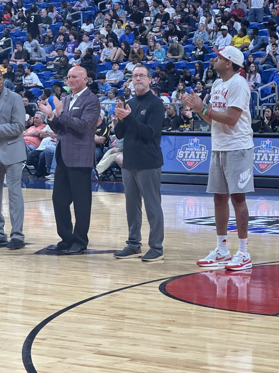 ChanceWestmore2's tweet photo. Congrats to Argyle Head Boys basketball coach Russell Perkins for receiving the John Wooden Legacy award at the UIL State Boys Basketball Tournament. @ArgyleBball @ArgyleSports @ArgyleISD https://t.co/qQay5sjeIj