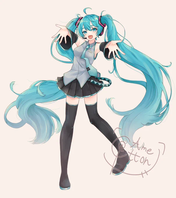 #ミクの日時間なくて新規描けなかったので再掲になりますがミクちゃん 