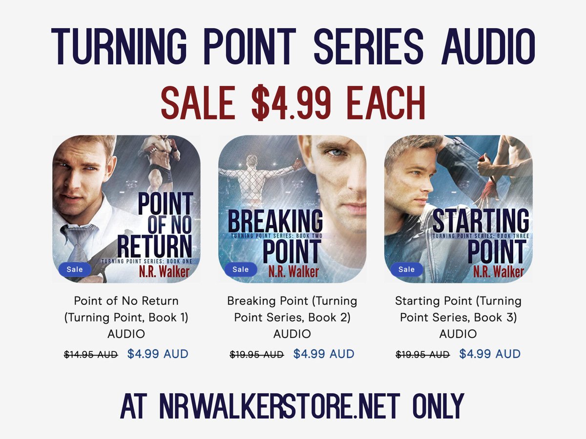 🎧  TURNING POINT AUDIO SALE! 🎧 
nrwalkerstore.net/collections/tu…
Only $4.99 each - at my store only - for one week only!
Narrated by the fabulous Sean Crisden, this series is where it all began for me in 2011. Buying direct at my store is super easy - be sure to read the instructions 💙