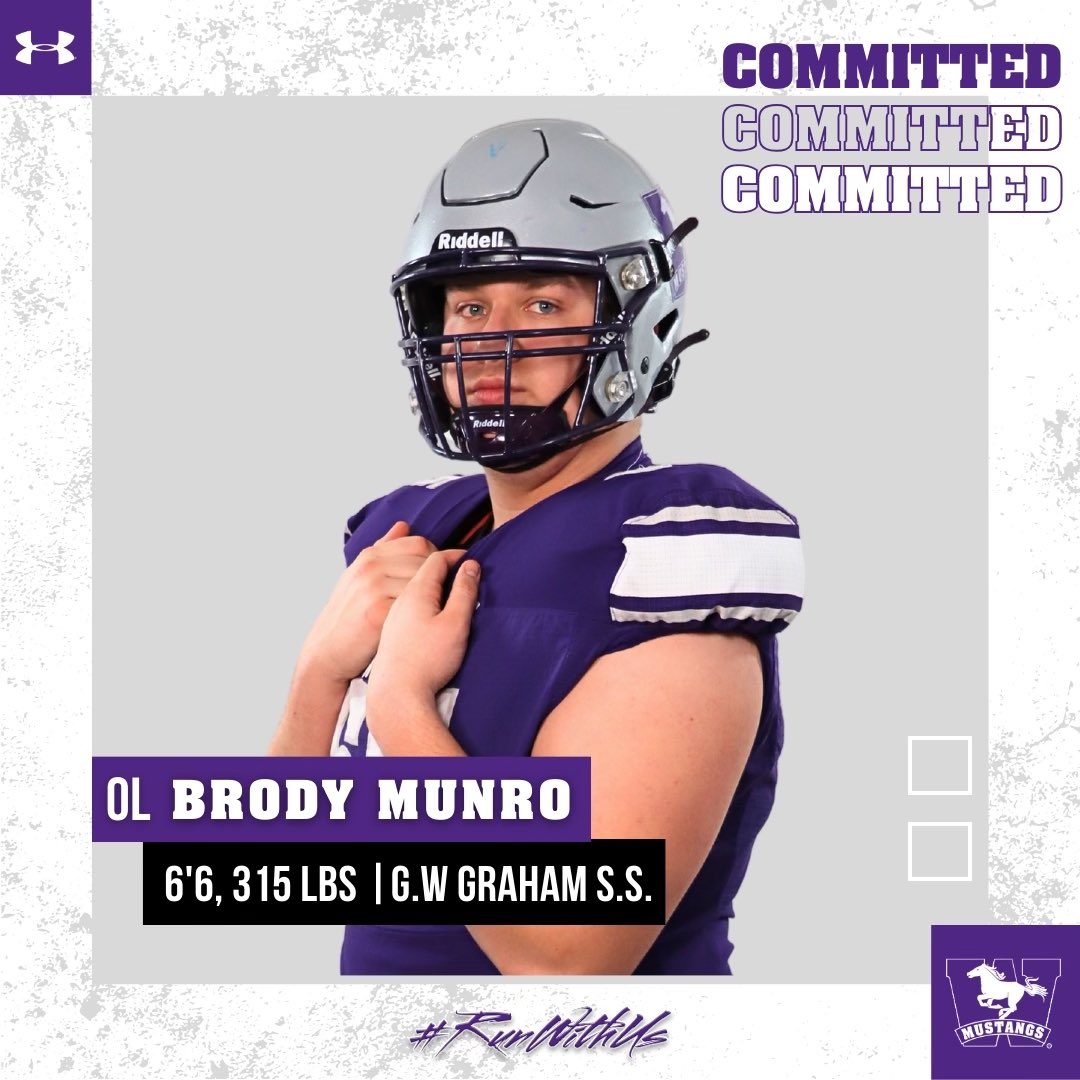 Excited to announce our most recent commit <a href="/BrodyMunro65/">Brody Munro</a> <a href="/GrahamGrizzlies/">GWGraham</a> 
Welcome to the Mustang family! Excited to get to work! 🐎