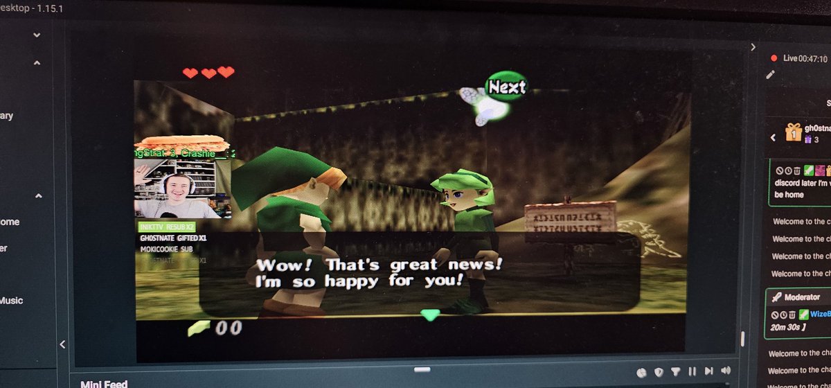 GeeQuick's tweet photo. Live with Legend of Zelda Ocarina of Time! Never played it, so this should be fun! Also, there's a Sub Giveaway👀
Twitch: https://t.co/TGe9fG4pwP
Discord: https://t.co/d6oKgpUVMl

#twitchtv #Retro #streaming #Live 
#Giveaway #Discord #gaming https://t.co/4sY9G7NEFD