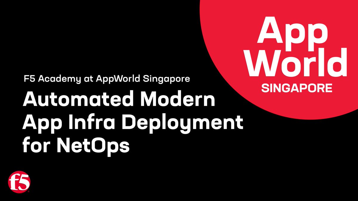 Calling all NetOps - WWe have curated a track of courses and hands-on lab sessions at F5 Academy, #AppWorld2024 Singapore, where you can dive deeper into secure multicloud networking, efficient load balancing and more. Sign up now:  ms.spr.ly/6011ceRlz