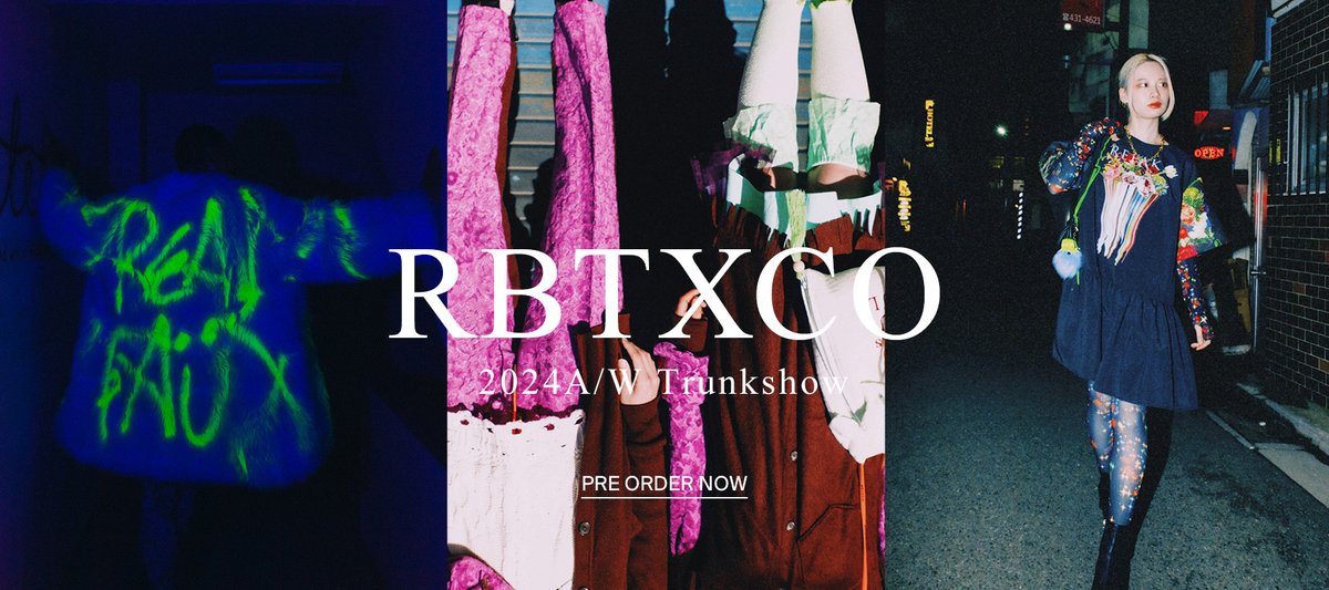 seenowtokyo's tweet photo. "人々の本能をネオンで照らす" RBTXCO 2024A/W Collection Trunkshow start!

▼RBTXCOの新作はこちらから
https://t.co/jdJM4BP1SC https://t.co/JUBGugXHyq