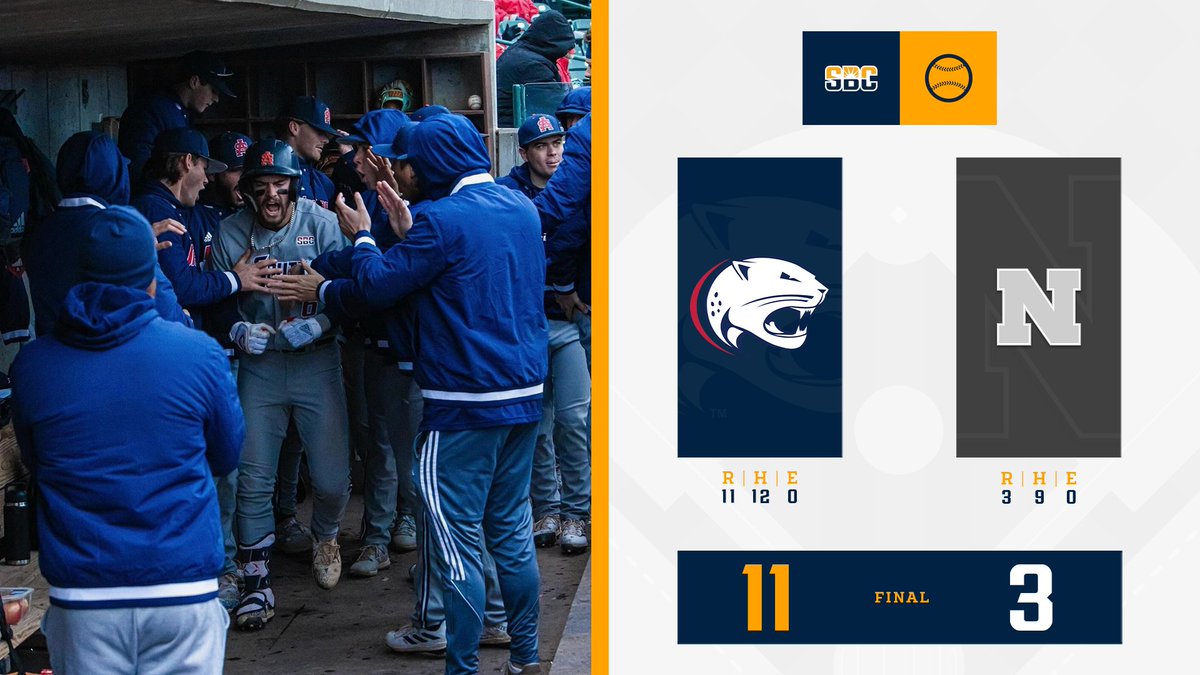 𝗕𝗜𝗚 𝗪𝗜𝗡.

<a href="/josephsullivan0/">Joseph Sullivan</a>'s bomb sparks <a href="/SouthAlabamaBSB/">South Alabama Baseball</a> en route to an 11-3 win over Nebraska in weekend series opener. ☀️⚾️