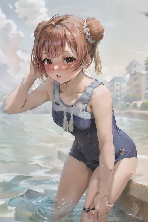 natukin1978's tweet photo. ラオフェンがスクール水着を着ていても、
気づく人などいない説
#葬送のフリーレン #ラオフェン #デンケンの孫 #laufen #doublebun #tassel
#AIイラスト #AIart https://t.co/UjjkHh0775