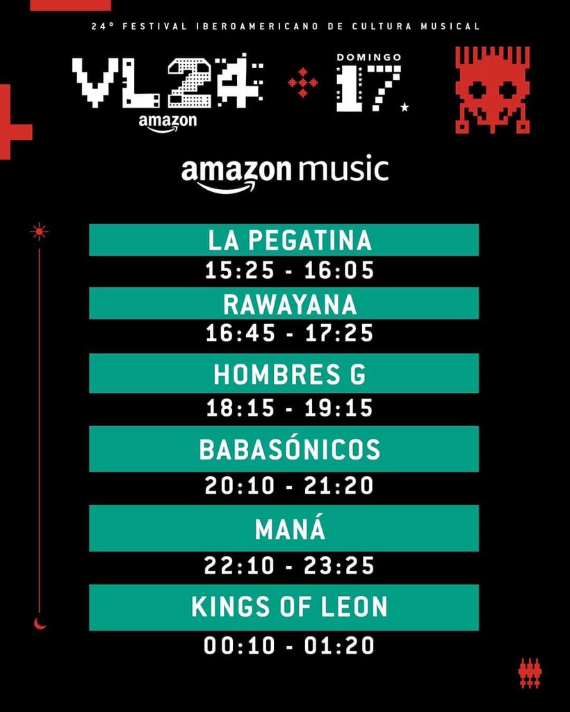 RKOpuntoFM's tweet photo. #Festivales // Así quedaron los horarios en el escenario Amazon Music🤘🏻¿Ya estas listos para vivir una increíble experiencia en el @vivelatino ?😎🎶

#VL24 #Música #vivelatino https://t.co/BhT6gOXzJV
