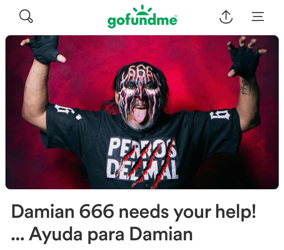 🙏🏻 If you can, please consider donating. Damian 666 needs our help 🙏🏻 gofund.me/2f17cb7a @Bestia666tj