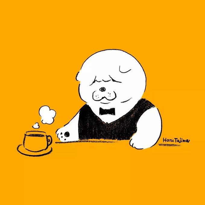 「coffee mug upper body」 illustration images(Latest)
