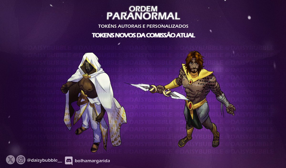 bybaena_art's tweet photo. TOKENS DA COMISSÃO ATUAL!! A fila está fechada POR ENQUANTO. Se quiser pedir, fique pronto para quando a fila zerar!!
#OrdemParanormal #tokenrpg #digitalart #comission #freelance #RPG https://t.co/kRhpjzdSkL