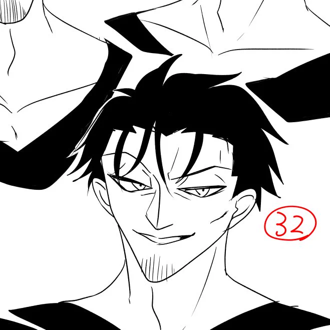 @0628_MOON6o28 清さん答えて下さりありがとうございます!
正解は32ばんでした!
目がきりっとしているのが印象的でおじさんイラストもカッコよくて拝見しております✨参考に描かせていただきました☺️ 