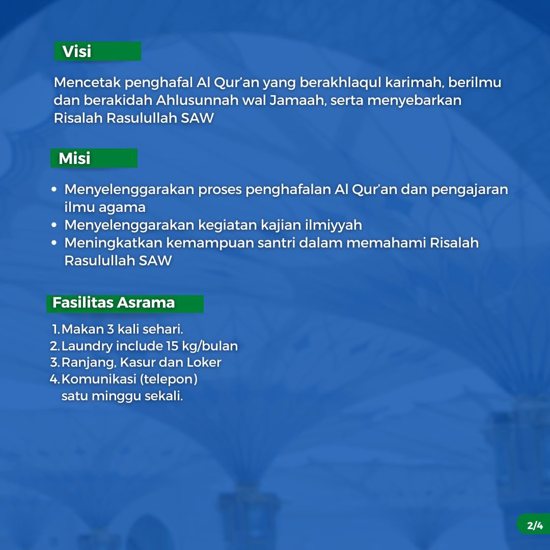 dpprabithah's tweet photo. Pondok Pesantren Rabithah Alawiyah Nur Muhammad Tahfidzul Qur'an, Cililitan - Jakarta Timur

Membuka Pendaftaran 5 - 31 Maret 2024

Info Pendaftaran
Hasan Ba'aly +6287758933605
Fahmi Al Atthos +6283872880680

@dpprabithah #RabithahAlawiyah https://t.co/ZqvwezXjgA