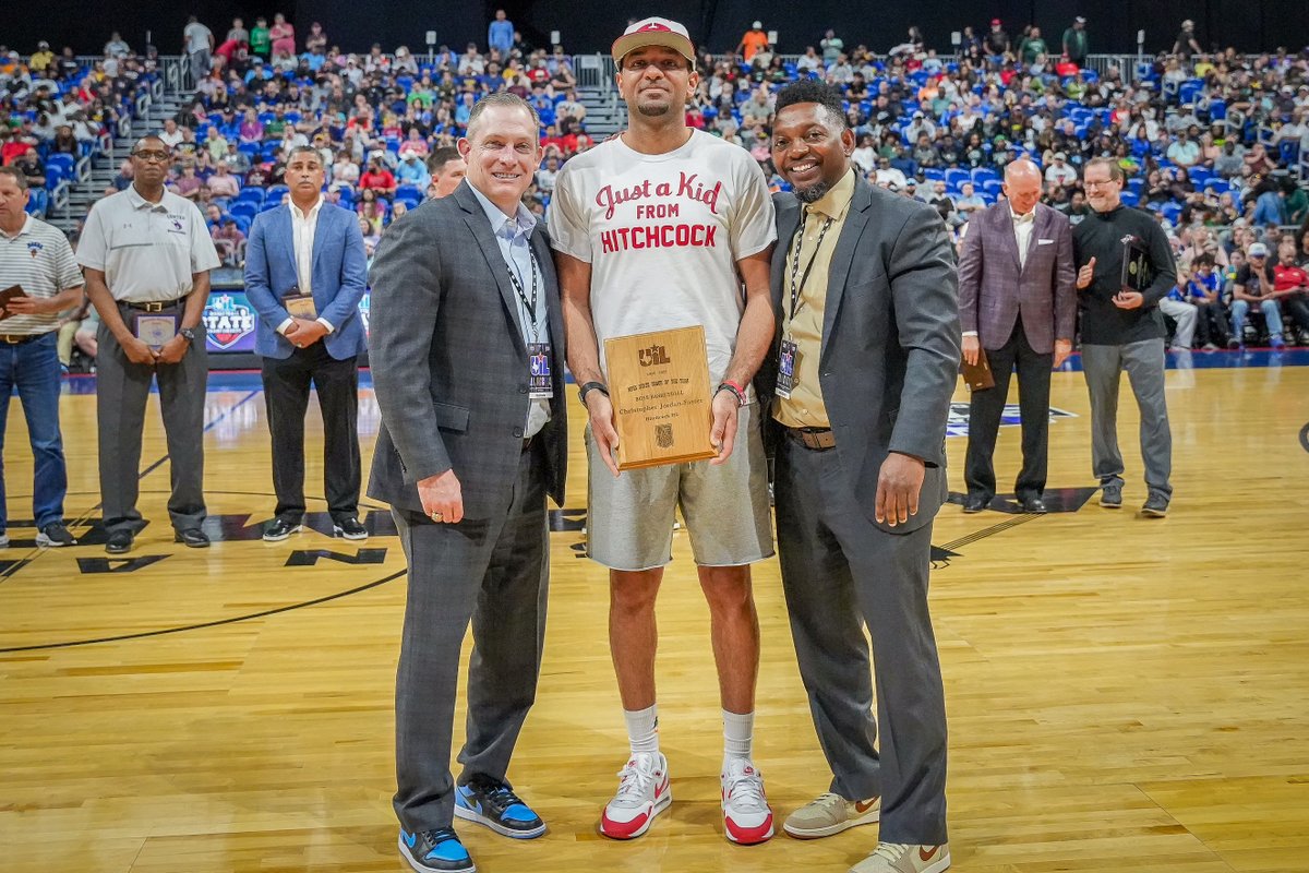 Congratulations Christopher Jordan-Foster (@hitchcock_isd) on being named the 2023 @nfhs_org Texas High School Boys Basketball Coach of the Year!