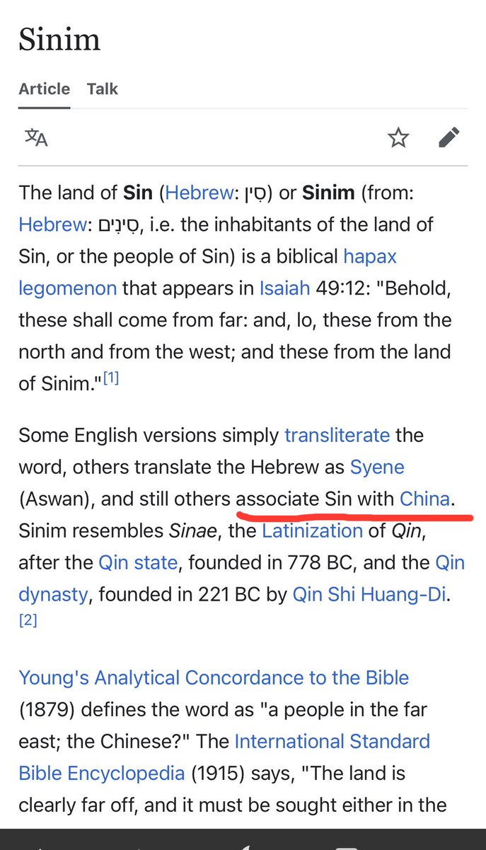 dasha_dagmar's tweet photo. #Natanyahu
#Israel
#China =#Sin =#Sinae= #Sinin
An ancient 5000 year sin cult 華夏☯️
...when DJTrump says Chy-na, Si-na https://t.co/enEAOnPsN5