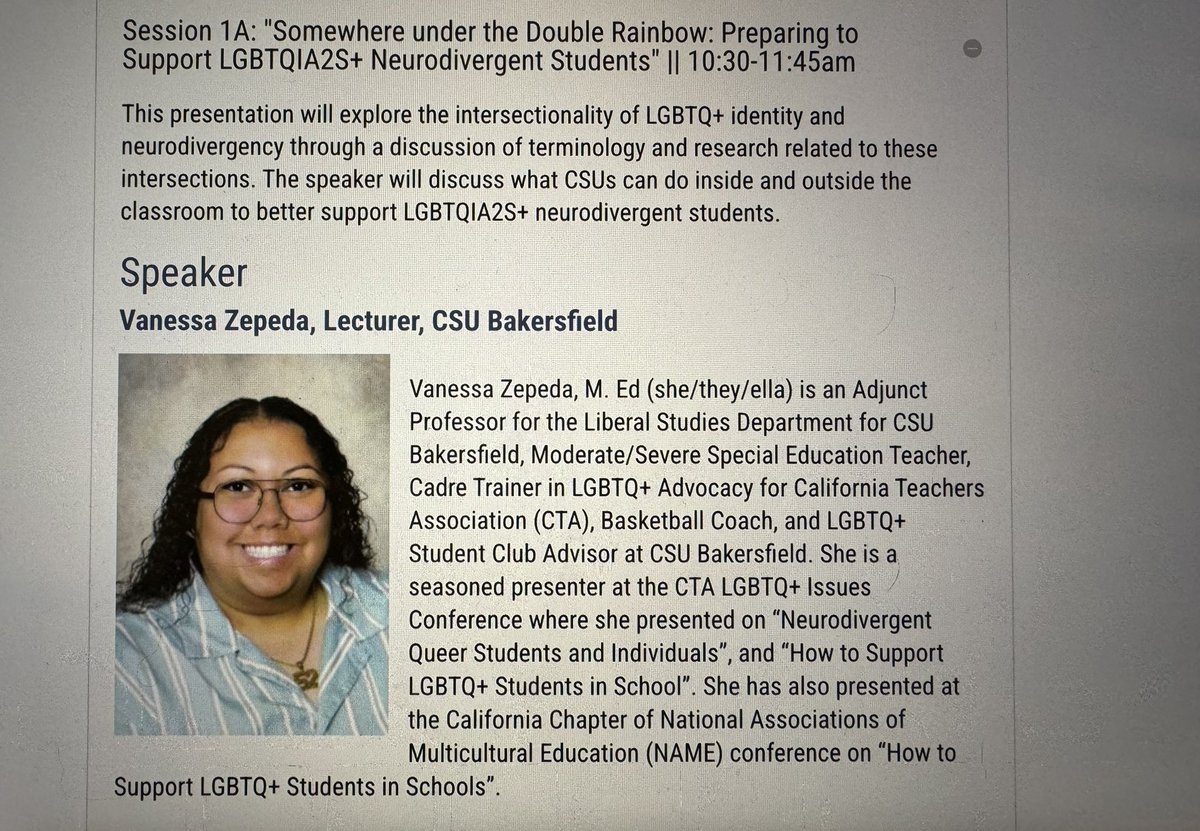 Thankful for the opportunity to present yesterday at the CSU LGBTQIA2S+ Symposium in Sacramento! Thank you <a href="/LMercadoLopez/">Larissa Mercado-López, PhD (she/her)</a> for the opportunity!!🏳️‍🌈 It was an amazing experience and opportunity to be surrounded by other individuals across the CSUs to network! ✊🏼 <a href="/CSU_SuccessNet/">CSU Student Success Network</a>