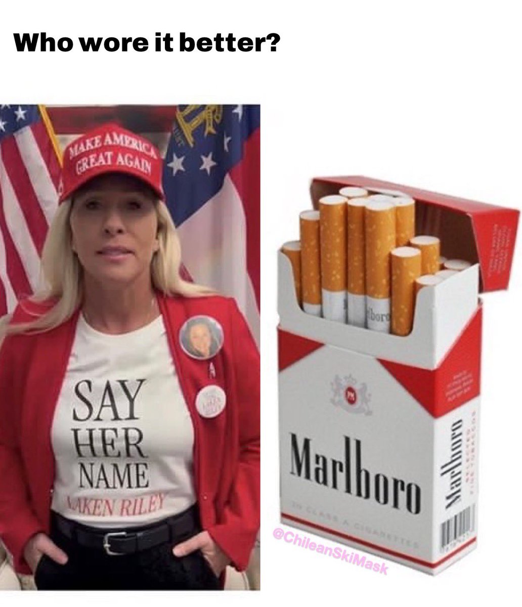 The M stands for Marlboro. #SOTU2024 #mtg #GOP