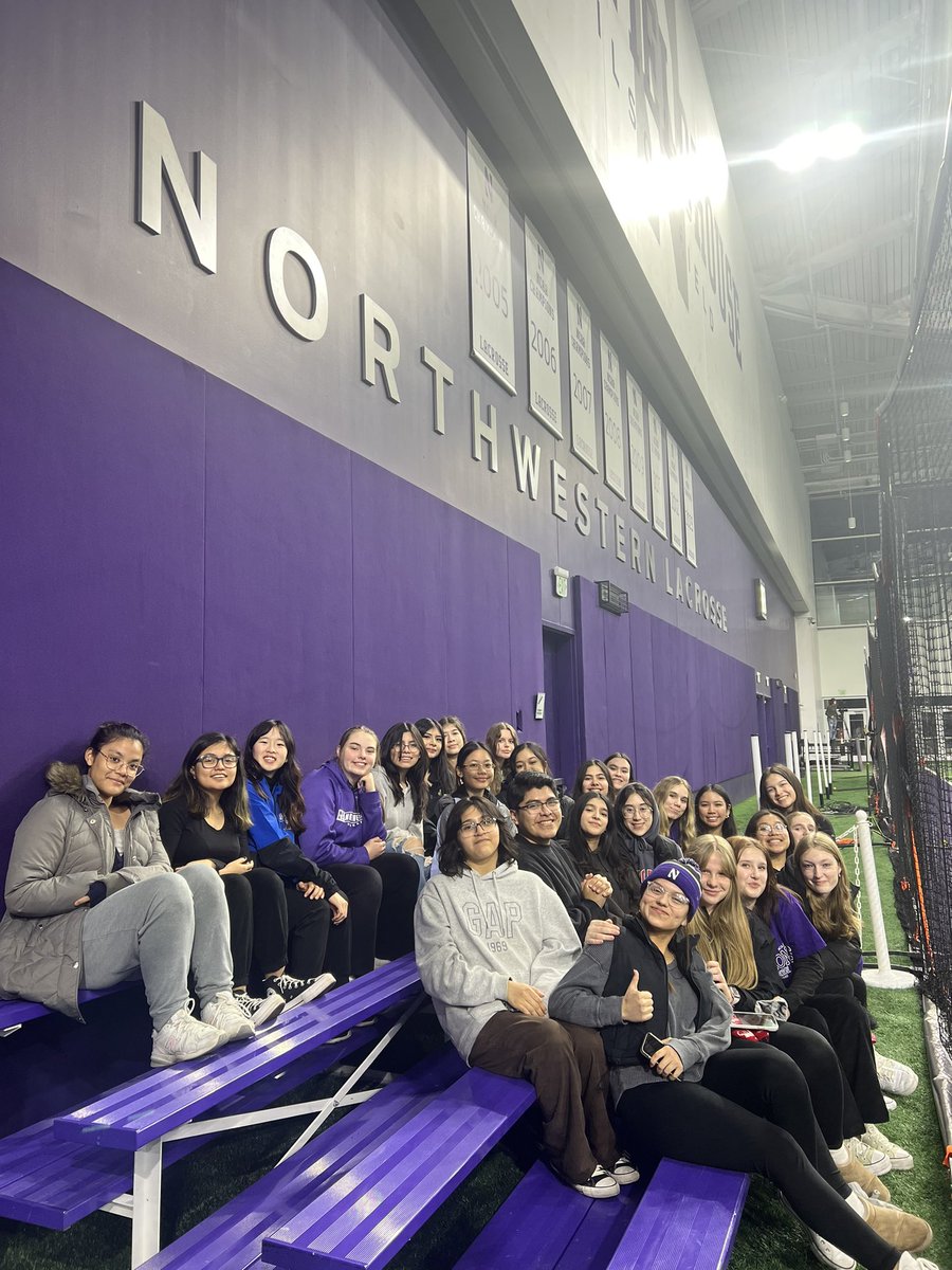 WHEELINGHSLAX's tweet photo. We had the best time at the @NULax game! Cats win 14-10! @WHSactivities https://t.co/0Q6FNEvZal