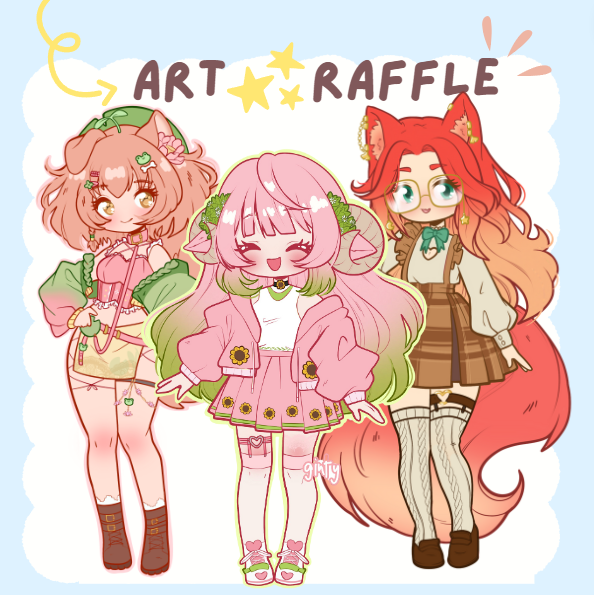 gintytheartist's tweet photo. 🌟—ART RAFFLE —🌟

 ✷*𝘩𝘰𝘸 𝘵𝘰 𝘫𝘰𝘪𝘯 *✷ 
ᆞFollow ♥
ᆞLike &amp; Retweet Post  
ᆞReply with OC / vtuber

  ✷*𝘱𝘳𝘪𝘻𝘦 *✷ 
ᆞfullsized Chibi!

  ✷* 𝘣𝘰𝘯𝘶𝘴 *✷
ᆞthere will be - 3 - WINNER
 It will ends on 16 march. Winner will get a DM! 📷#artgiveaway / #artraffle https://t.co/wP6N293jjs