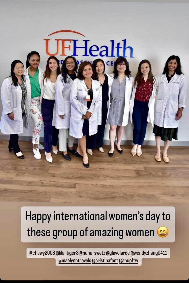 GladysMDHeart (@ggvela) on Twitter photo Happy #International_Womens_Day
Proud & thankful to have these amazing young women - cardiologist in the making- in my life. <a href="/DraCards/">Anamarys Blanco</a> <a href="/sarahchiumd/">Sarah Chiu, MD</a> @CristinaMFont <a href="/YixinZhang0411/">Wendy Zhang</a> @SwethaNuthulaganti,MaylynnLa, LeylaFowe,AnupriyaGanguly.<a href="/UFHealthJax/">UF Health Jacksonville</a> <a href="/UFHealth/">UF Health</a> <a href="/ufjaxcards/">UF Jacksonville Cardiology Fellowship</a> #ACCWIC Happy #International_Womens_Day
Proud & thankful to have these amazing young women - cardiologist in the making- in my life. <a href="/DraCards/">Anamarys Blanco</a> <a href="/sarahchiumd/">Sarah Chiu, MD</a> @CristinaMFont <a href="/YixinZhang0411/">Wendy Zhang</a> @SwethaNuthulaganti,MaylynnLa, LeylaFowe,AnupriyaGanguly.<a href="/UFHealthJax/">UF Health Jacksonville</a> <a href="/UFHealth/">UF Health</a> <a href="/ufjaxcards/">UF Jacksonville Cardiology Fellowship</a> #ACCWIC