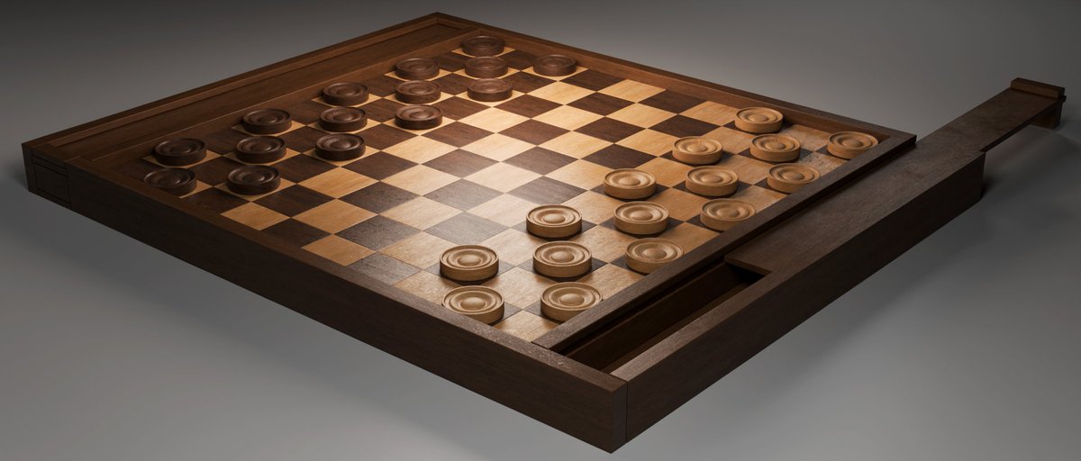 Wood Checkerboard, made in Blender