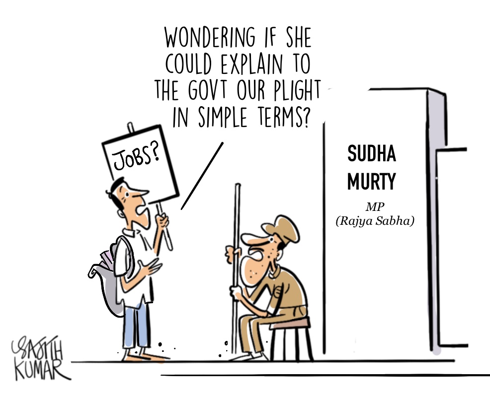 #SudhaMurty cartoon @DeccanHerald