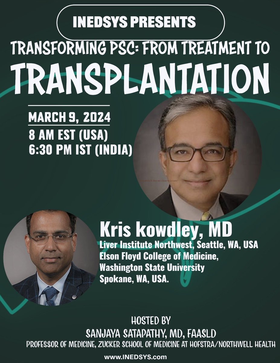 Join us for a virtual State of the art lecture on PSC by ⁦@KowdleyMd⁩ | March 9, 2024 08:00 AM ET (US and Canada) | 6:30 PM IST | Register: us06web.zoom.us/meeting/regist… ⁦⁩ ⁦⁦@AASLDtweets⁩ ⁦@PSCPartners⁩ ⁦⁦@_ILTS_⁩ ⁦⁦⁦⁦⁦⁦⁦