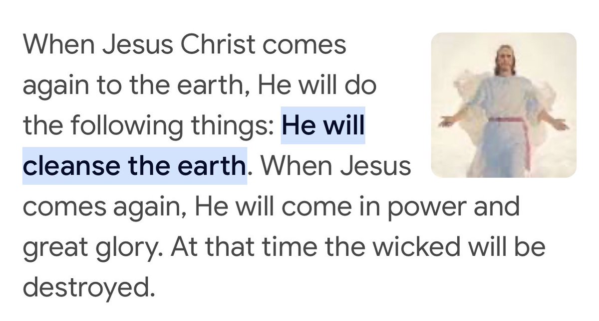 sofinique1's tweet image. There’s NO #PreTrib why can’t y’all understand HE is coming here to reign. Yes, we greet him in the air, while the wicked will be destroyed. All things that are corrupt will be burned, and the earth will be cleansed by fire We return to the new earth ! 

churchofjesuschrist.org/study/manual/g…
