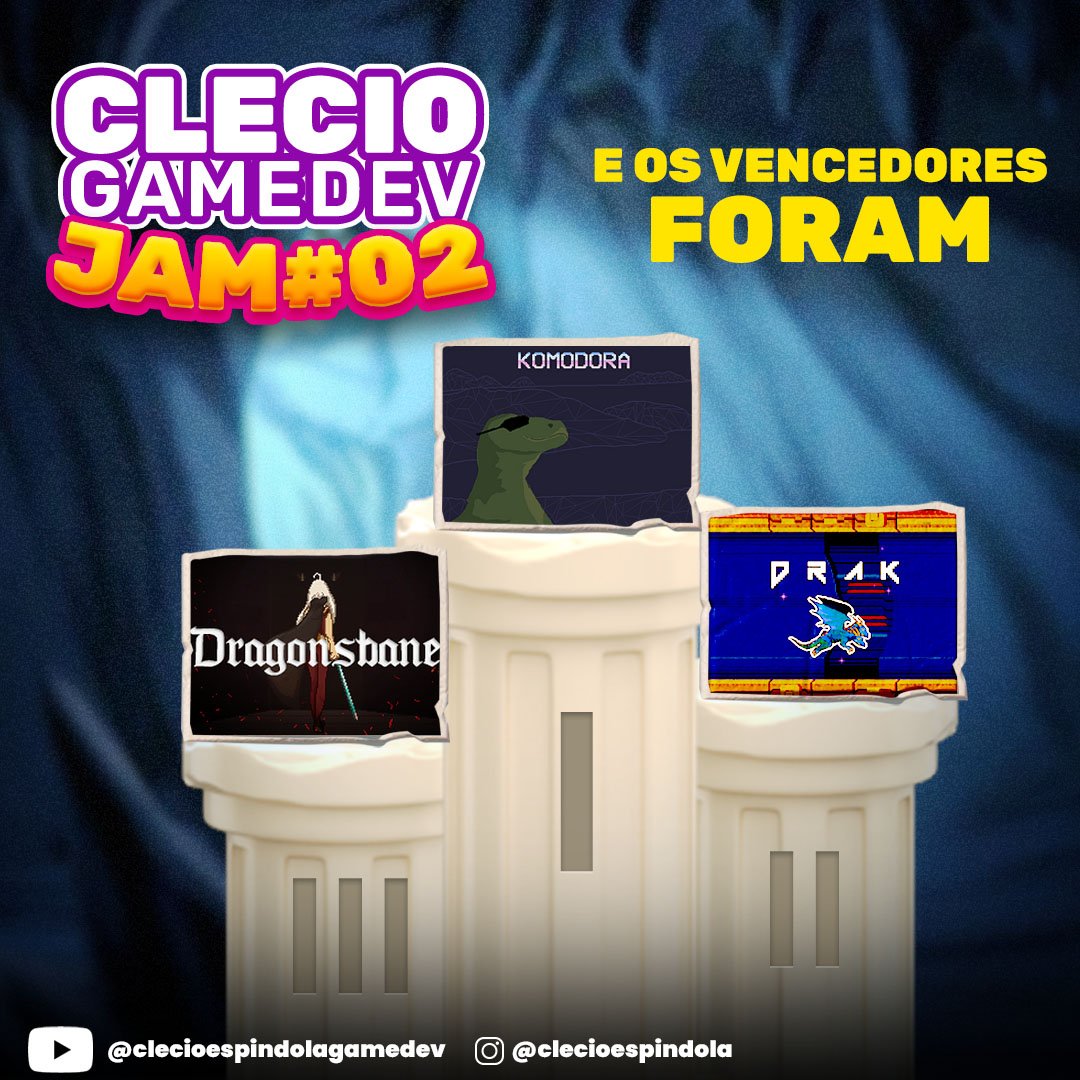 GenesisCodeofc's tweet image. Dragonsbane ficou entre os vencedores da Clecio game jam 2024! 🎮🐉
Um jogo de ação e aventura onde você controla uma aventureira tentando roubar os ovos de um dragão. Obrigado a todos que jogaram e aos organizadores! 
Link do jogo na bio 🔥
#Dragonsbane #GameJam