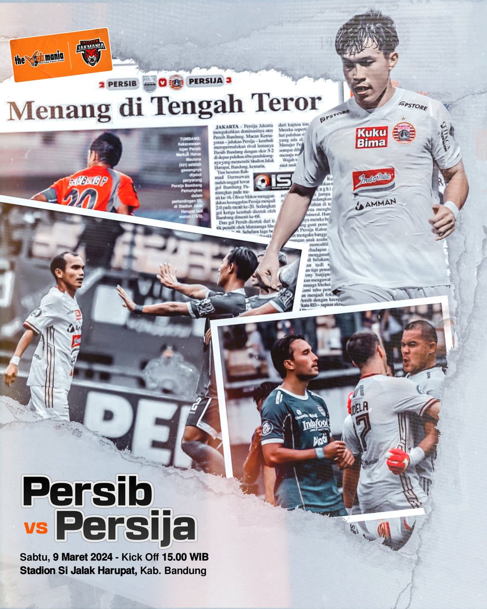 InfokomJakmania's tweet photo. 𝐋𝐄𝐓'𝐒 𝐅𝐈𝐆𝐇𝐓 𝐅𝐎𝐑 𝐎𝐔𝐑 𝐏𝐑𝐈𝐃𝐄!

𝗣𝗲𝗿𝘀𝗶𝗯 𝗕𝗮𝗻𝗱𝘂𝗻𝗴 𝘃𝘀 𝗣𝗲𝗿𝘀𝗶𝗷𝗮 𝗝𝗮𝗸𝗮𝗿𝘁𝗮
📅: Sabtu, 09 Maret 2024
⌚: 15.00 WIB
🏟: Si Jalak Harupat - Kab. Bandung

@Persija_Jkt saatnya buktikan kembali bahwa 3 poin itu milik Kota Jakarta!! 👊🔥👆 https://t.co/zZFLrfd873