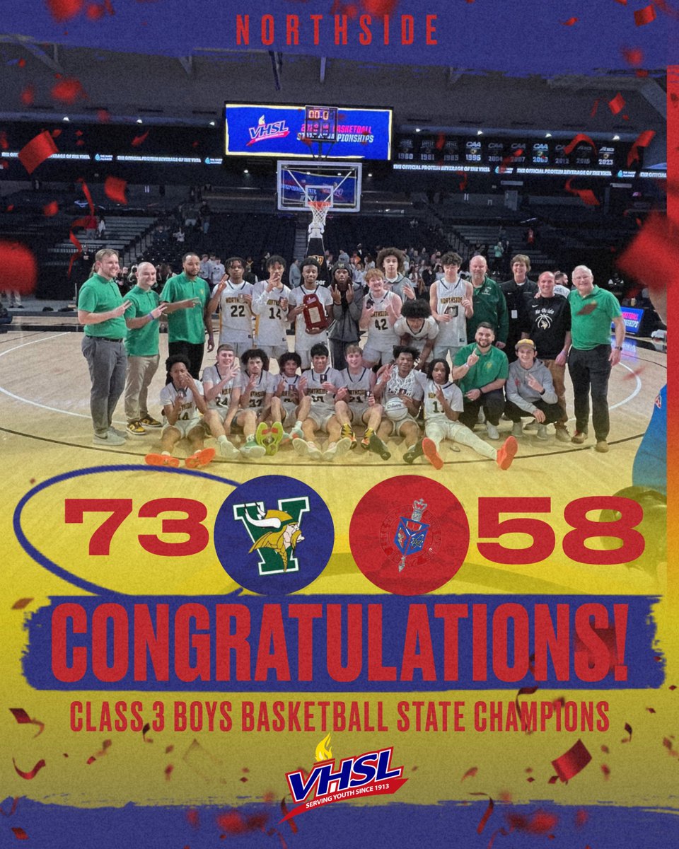Congratulations to Northside on winning the Class 3 Boys Basketball State Championship