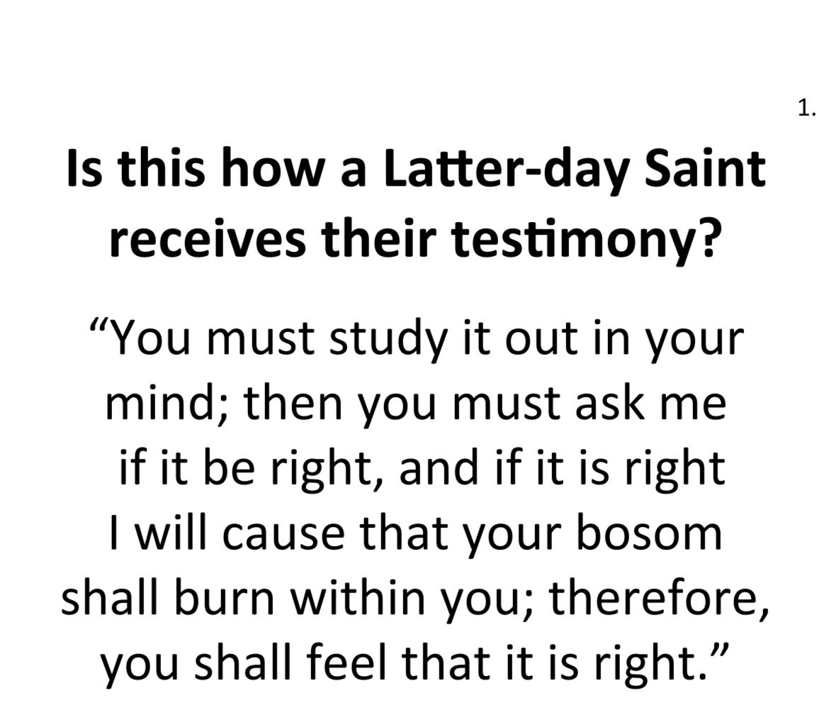 DoulosOfJesus's tweet image. LDS Feelings. We must test the spirits against what Jesus has said in The Word (John 1:1). #LDS #LDSTwitter #ComeUntoChrist ⁦@ComeUntoChrist⁩ ⁦@Ch_JesusChrist⁩ #FeelingsDeceive #TheWordIsEternal #JesusIsTheSameYesterdayTodayForever #Truth #Lies