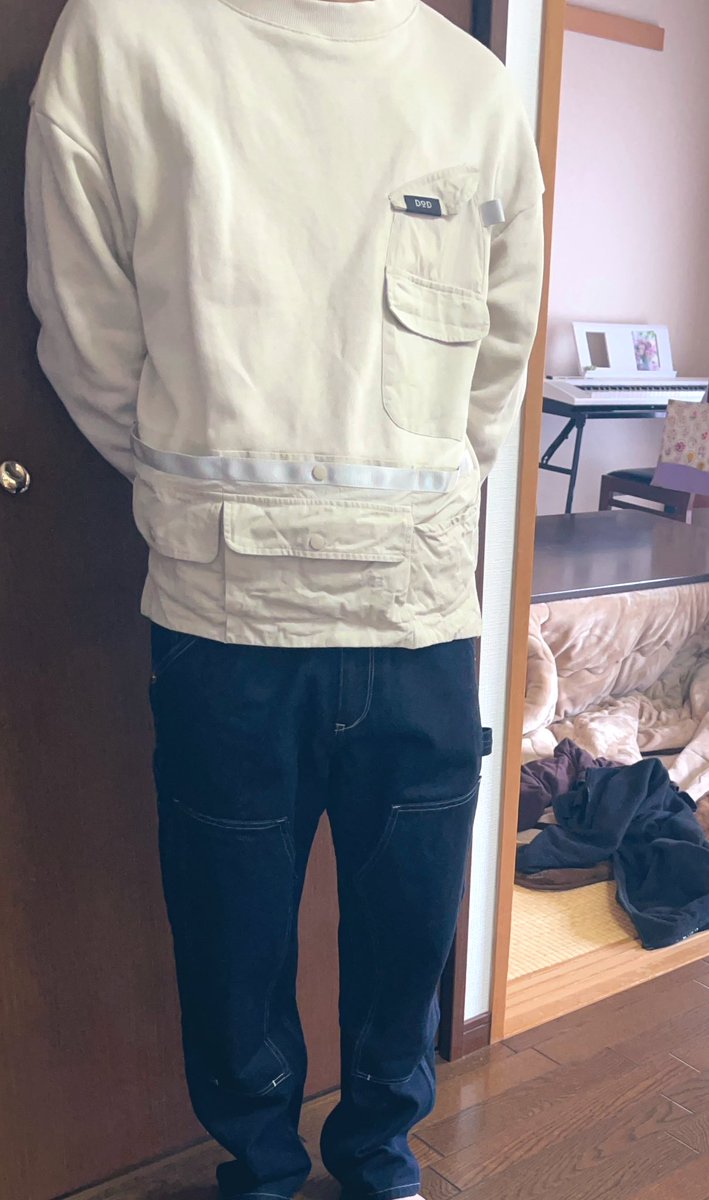 キャンパーノ・スウェット @dod_camp 
　&
KIGEN｜Fisherman's Denim Workpants @bywater_jp 

を買った。キャンパーぽい。しらんけど。

春キャンプするぞー🏕️🔥