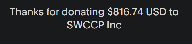 $1,559.44 raised on https://t.co/IESE4QZQge + $788 on wishtender  +bits = rounding up to $800  so $2359
