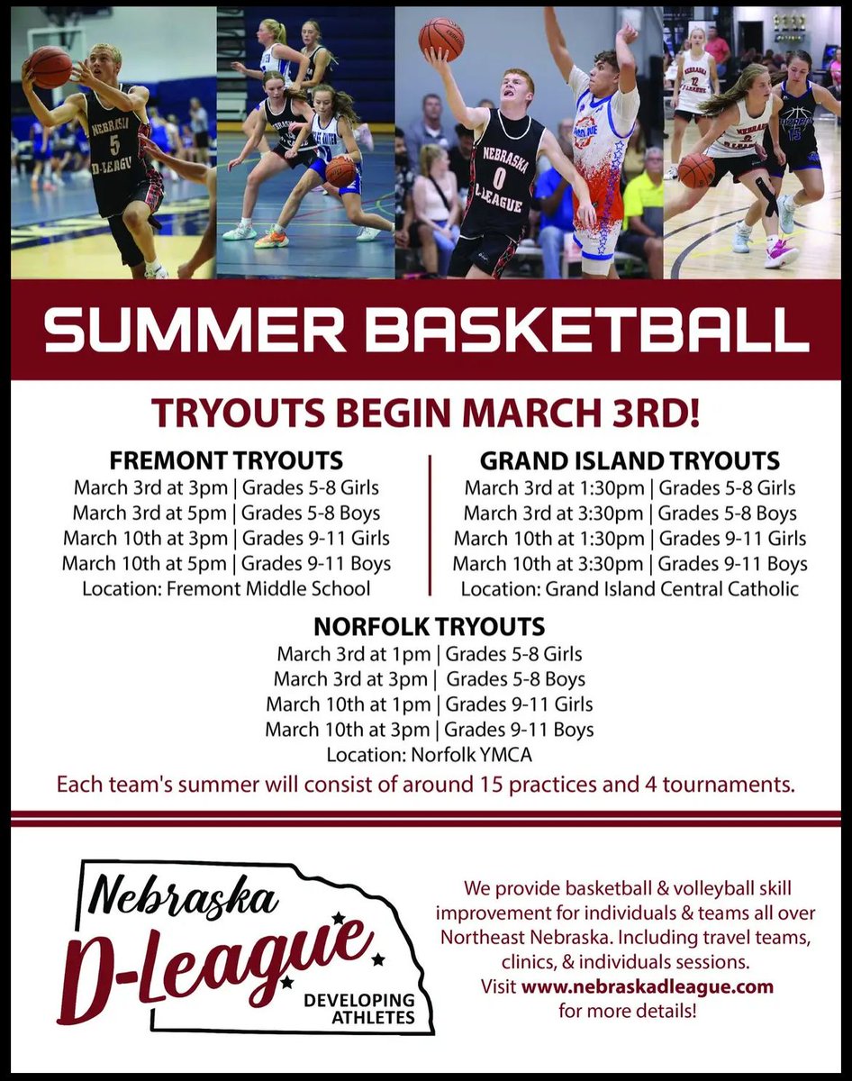 High School Tryouts this Sunday, March 10th!
Make sure you pre-register! See you all soon!

buff.ly/3V5RnXZ