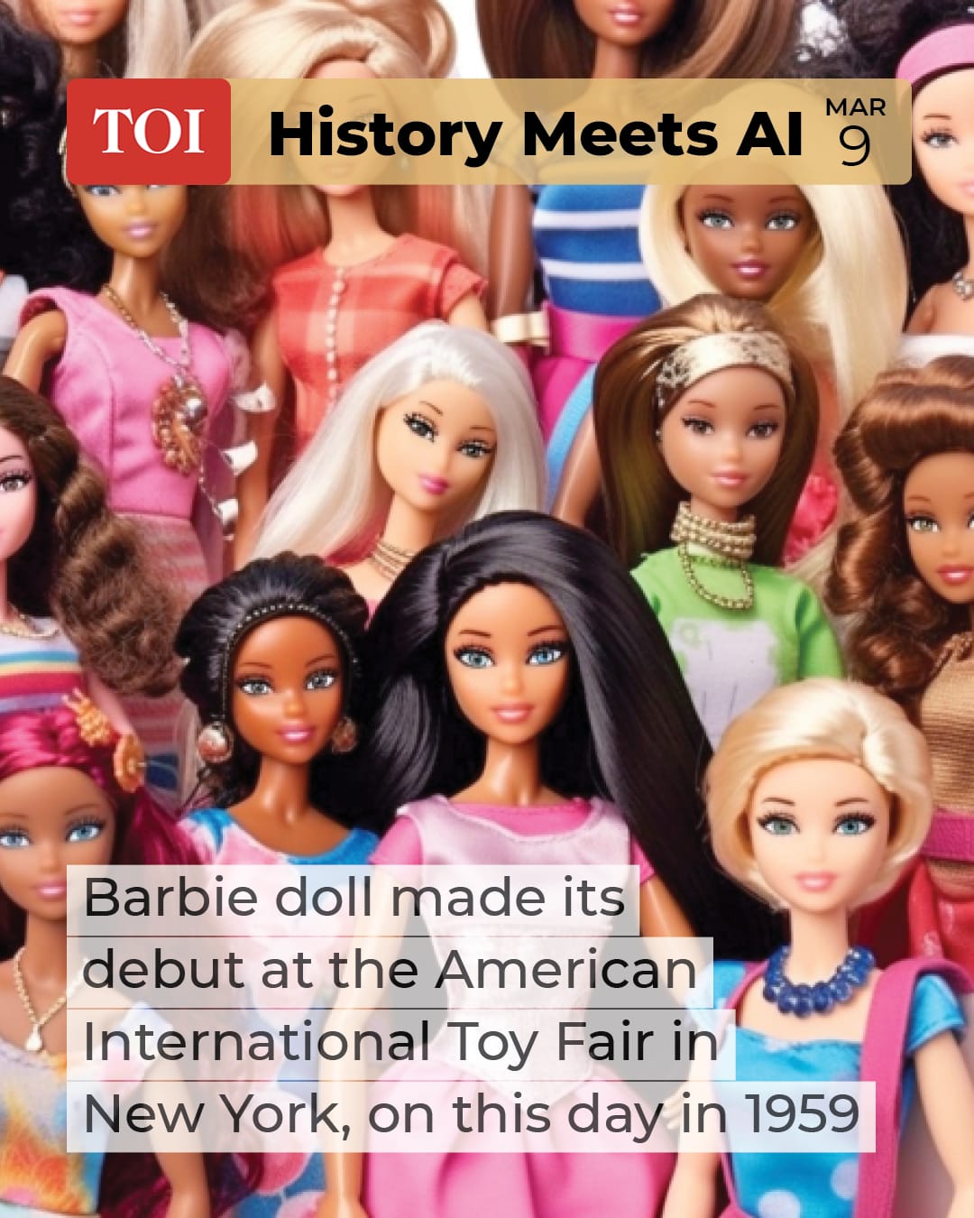 When was the first barbie doll made sales