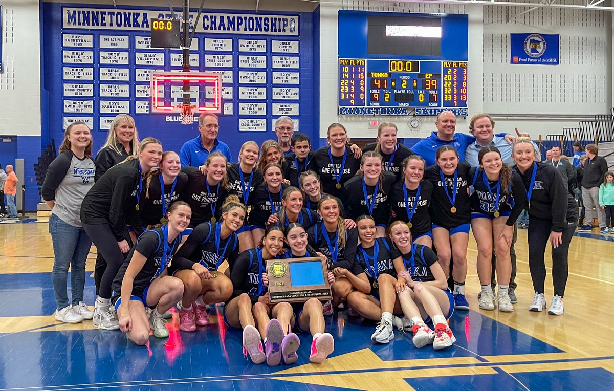 Congratulations to <a href="/MtkaGHoops/">Tonka Girls Hoops</a> for punching their ticket to the MSHSL Girls AAAA Basketball State Tournament 🏀 

A lot of love for this group, you earned it ladies! 🏴‍☠️