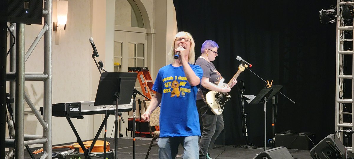 Now performing: HOLY BONGWATER! Tune into the MarsCon 2024 Comedy Music Track! Video: twitch.tv/marscondementia Audio: dementiaradio.org:8027