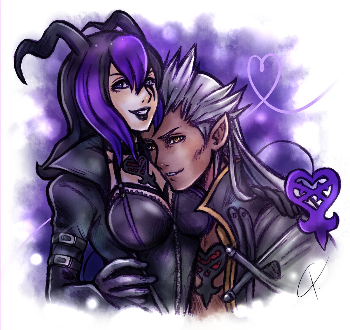 koroblynx's tweet photo. Forwarding the summoning signal by @_Mariotoad_
I WANT EVERYBODY TO LOOK AT THESE BEAUTIFUL ART TRADES FROM MY DEAR FRIEND @tamber_mizuki OF XEMNAS, ANSEM SOD, AND MY TWO BABES. GO COMMISSION HER WHEN AND IF YA CAN!
#kingdomhearts #xemnas #ansemsod #ocxcanon #kingdomheartsoc https://t.co/dZqwBzWEvP