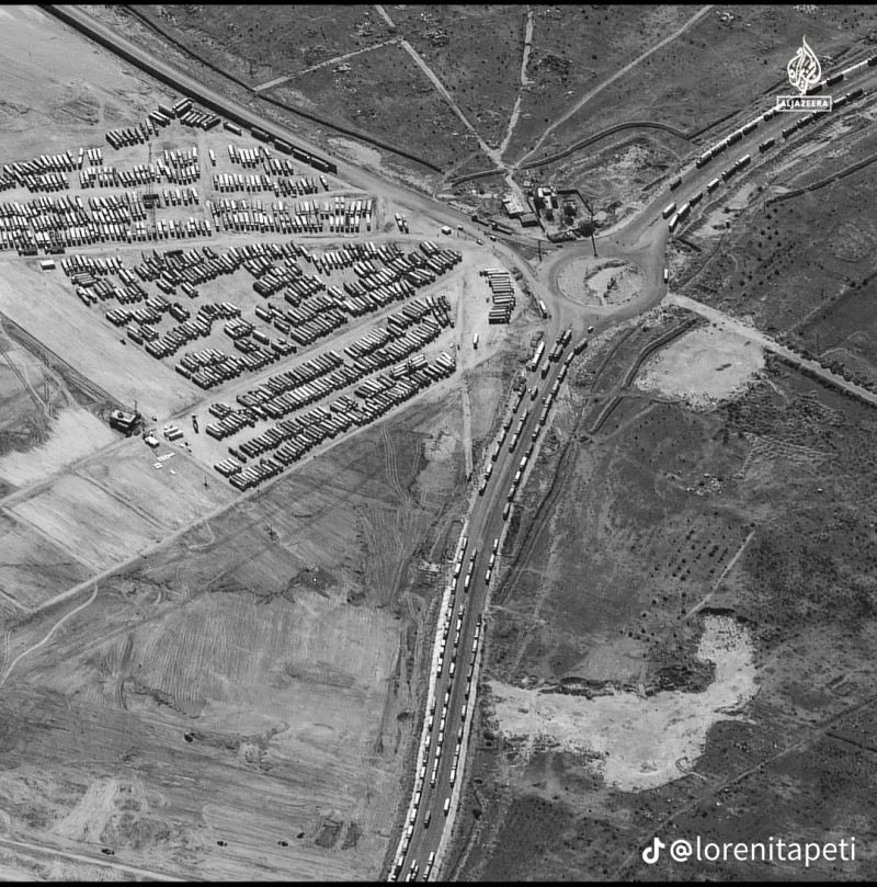 warfareanalysis's tweet photo. 1. The UAE is funding the American Gaza port.

2. The goal is to transport the people of Gaza from Gaza to Cyprus and scatter them around Europe and North America.

3. They couldn’t smuggle traitor Palestinians through Rafah crossing. They will be doing it through the Port.

4. Those traitors' job is to convince the Gazans to leave Gaza for Europe. (Pro-Israel conservatives, how you doing?🤣)

5. They will perform humanitarian work, establish field hospitals, and treat the injured, all in preparation.

6. They need Gaza empty. Free of people. For settlements and for controlling the Gaza shores (Gas) 

7. The Rafah crossing is more than capable of handling aid. That's why they don't allow trucks entry. The US has full control over Egypt and Israel. One American order over the phone could open the crossing.

📀Attached photos show the aid trucks waiting for Rafah crossing to open. 

📍Save this post and come back to it when it happens.