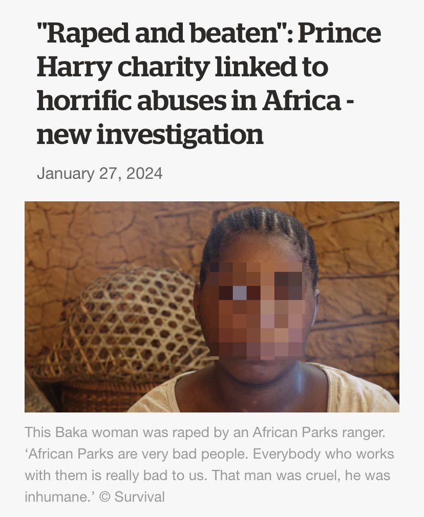 International Women’s Day: Meghan Markle failed to address the African Parks scandal, where women are being r*ped &amp; tortured by an organisation her husband represents. TONE DEAF MEGHAN. South Africa interview 2.0
#InternationalWomensDay #AfricanParks #WomensDay #FOHarryAndMeghan