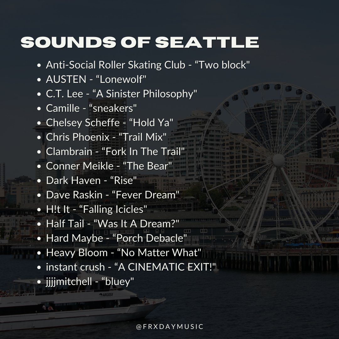 FRXDAYmusic's tweet photo. Explore the music of Seattle with our "Sounds of Seattle" playlist--featuring an eclectic mix of tracks from up-and-coming local artists.

https://t.co/oSMVnZX56r https://t.co/tJz4C1udcE