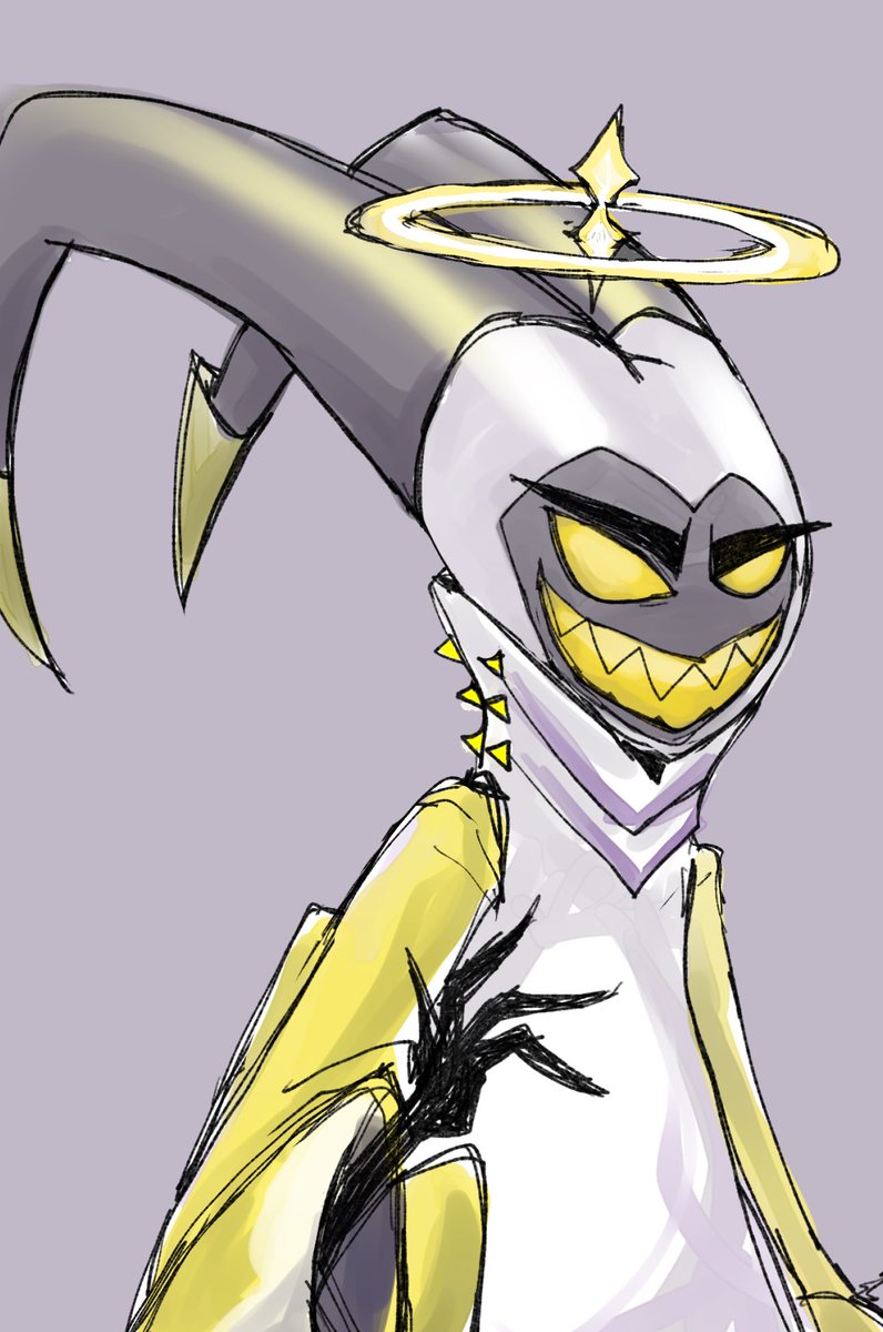 本家見て描いた絵
#HazbinHotel
#HazbinHotelAdam 
#HazbinHotelLucifer