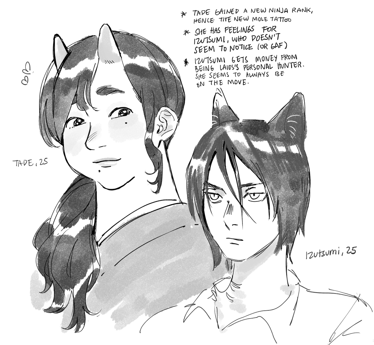 i don't think i've ever seen a design for older izutsumi so i drew one up and made one for tade too 