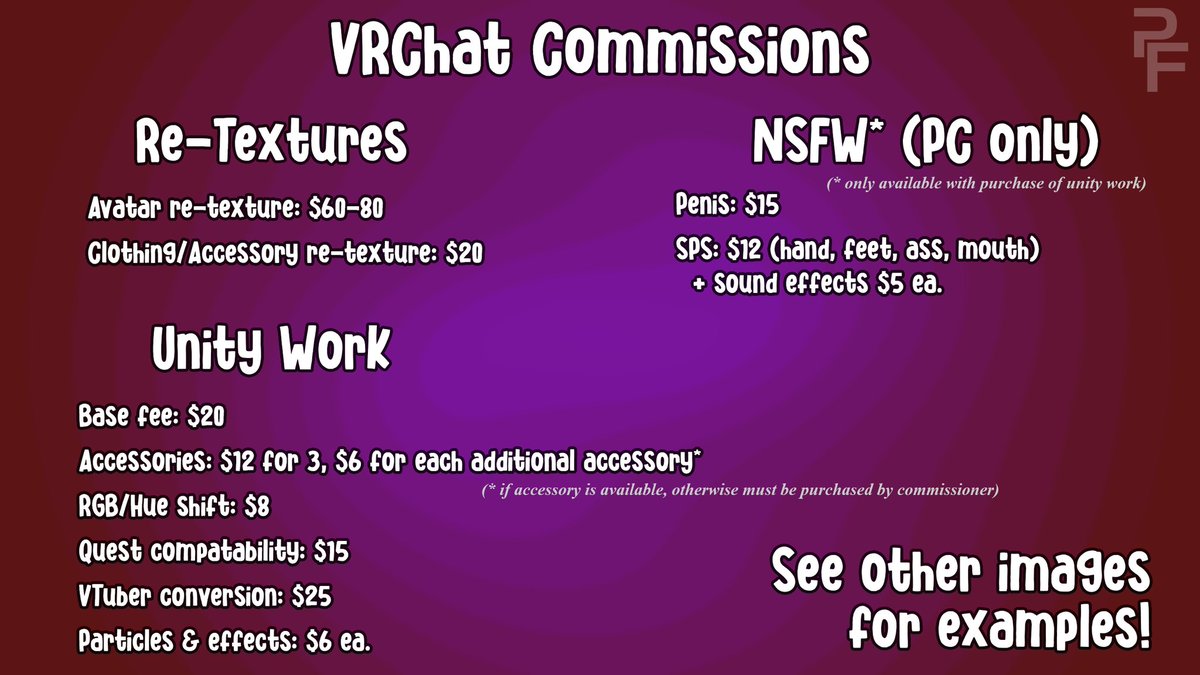 Opto_Cooper52's tweet photo. I'm finally putting it out there - officially opening commissions for VRChat and VTuber avatars! See images for more info :3

Big thanks to @Phant0mFox for making this price sheet possible, You are amazing!!!!! ❤️❤️❤️ https://t.co/jW3gxpVrZQ