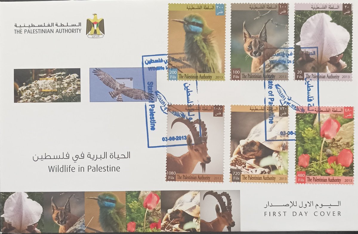 Palestine 2013 #birds #stamps #FDC #philately