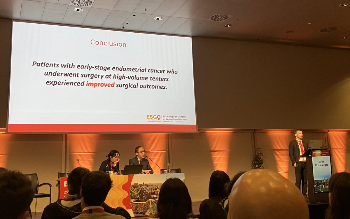 📍Centralization is the key in treatment of #endometrialcarcinoma #ESGO2024
<a href="/BoriaFelix/">Felix Boria</a> presenting convincing data from <a href="/SENECAStudy/">Seneca study</a>